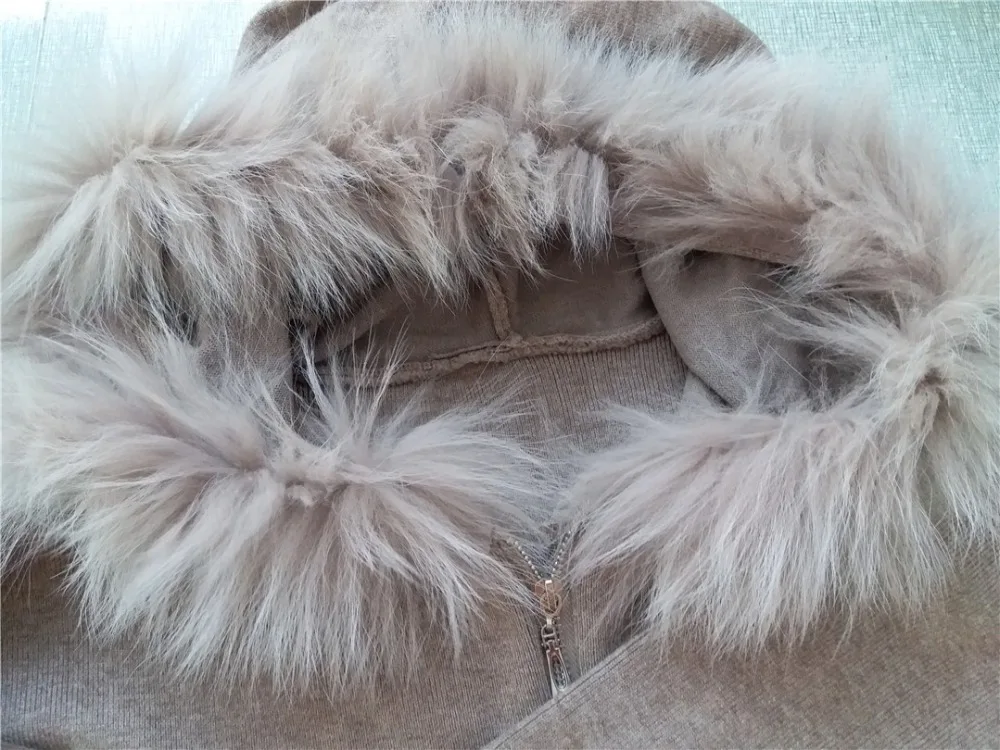 ALPHALMODA Зимние новые трикотажные костюмы куртка с капюшоном из натурального меха вязаные брюки женские модные широкие брюки Chandal Mujer спортивный костюм