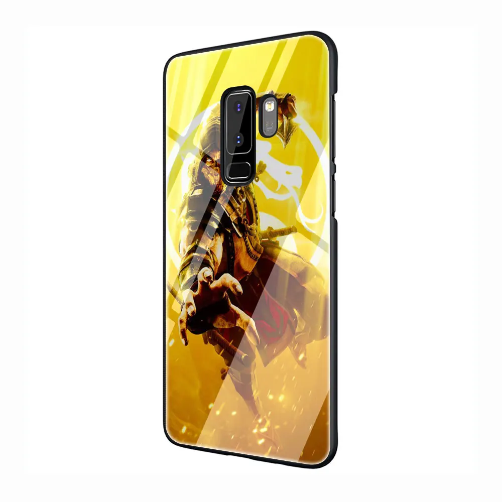 G10 Скорпион в Mortal Kombat закаленное Стекло чехол для телефона чехол для Galaxy S7 край S8 9 10 Plus, Note 8, 9, 10, A10 20 30 40 50 60 70 - Цвет: G10