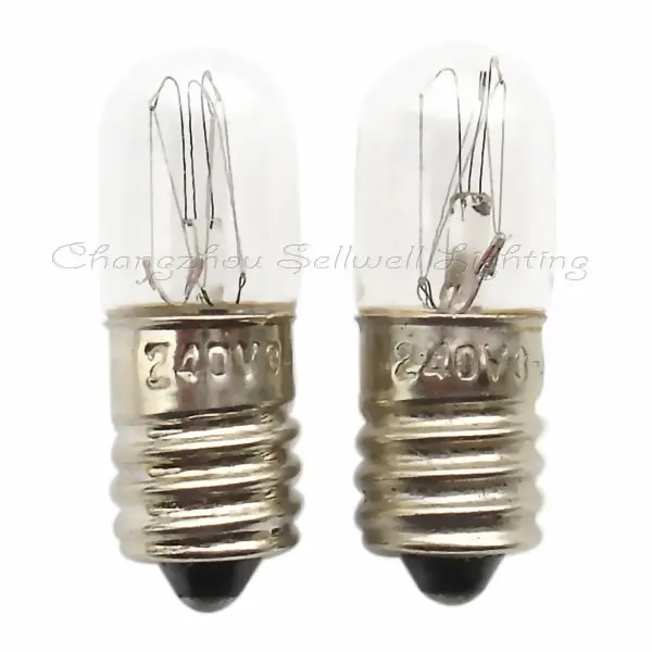 240v 3/4w E10 10x28 New!miniature Lamps Bulbs Free Shipping A351