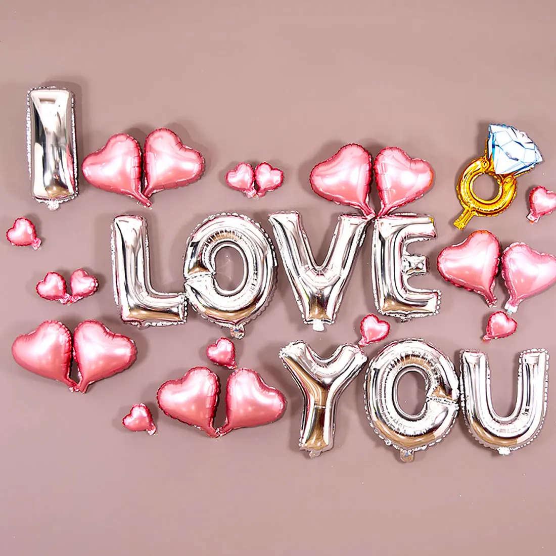 Свадебные шары 10 дюймов в форме сердца алюминиевые надувные из фольги для дня