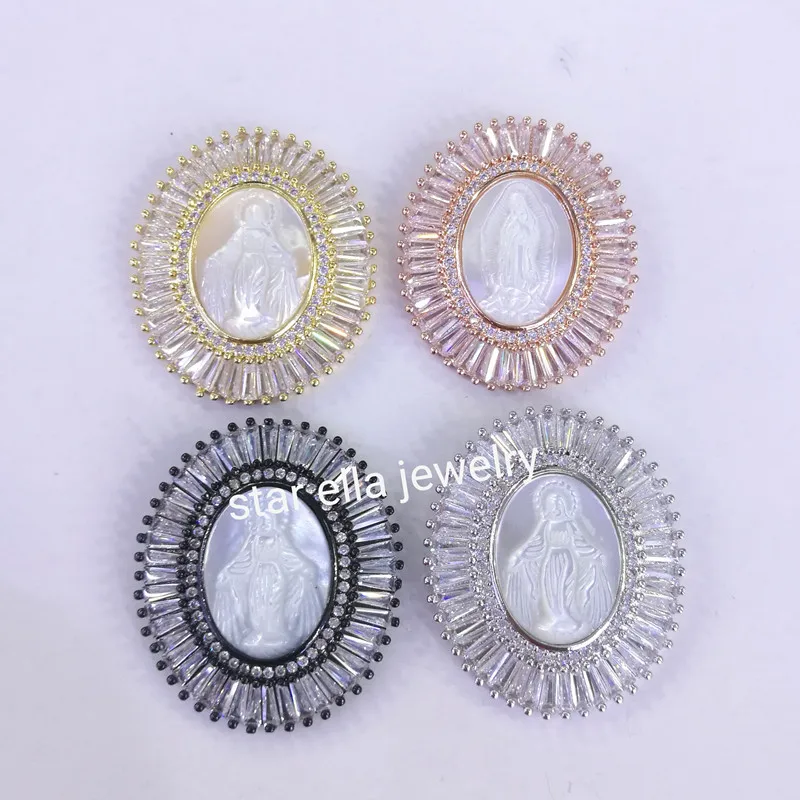 5 шт./лот ожерелье с кулоном из большого квадратного кубического циркония