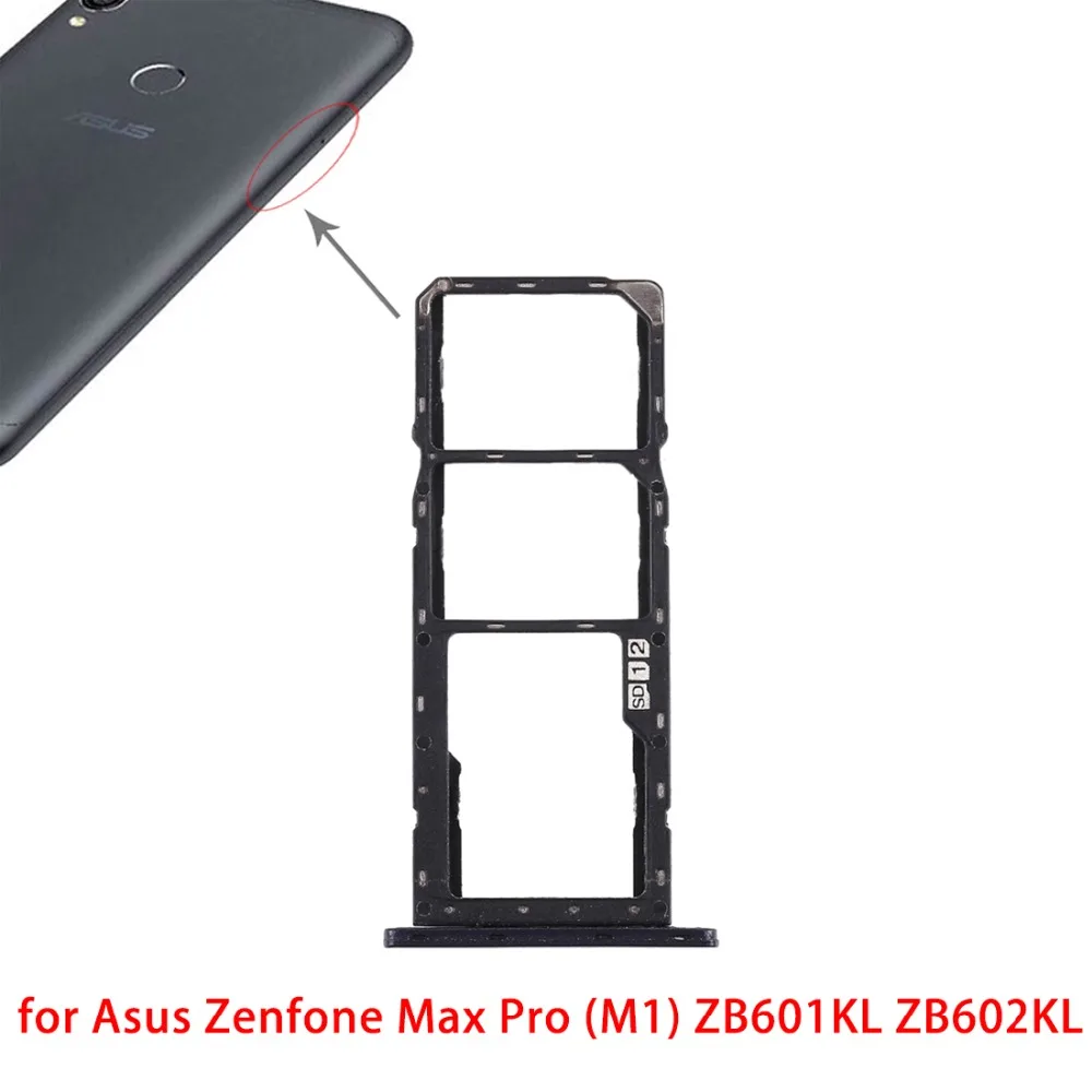 Новинка для Asus Zenfone Max Pro лоток sim карт + памяти Micro SD (M1) ZB601KL ZB602KL|Адаптеры SIM карт| |