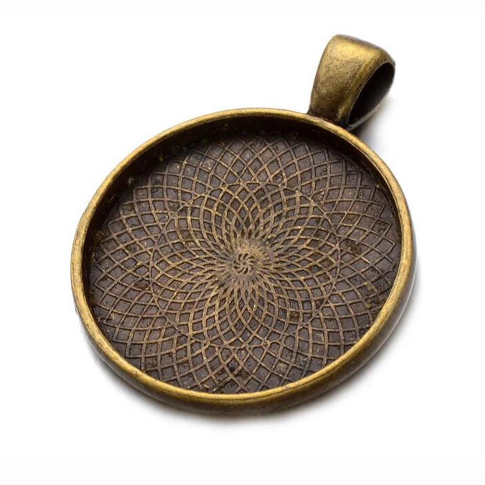 Hot Sale 25mm DIY handmade necklace alloy round bottom accessories | Украшения и аксессуары