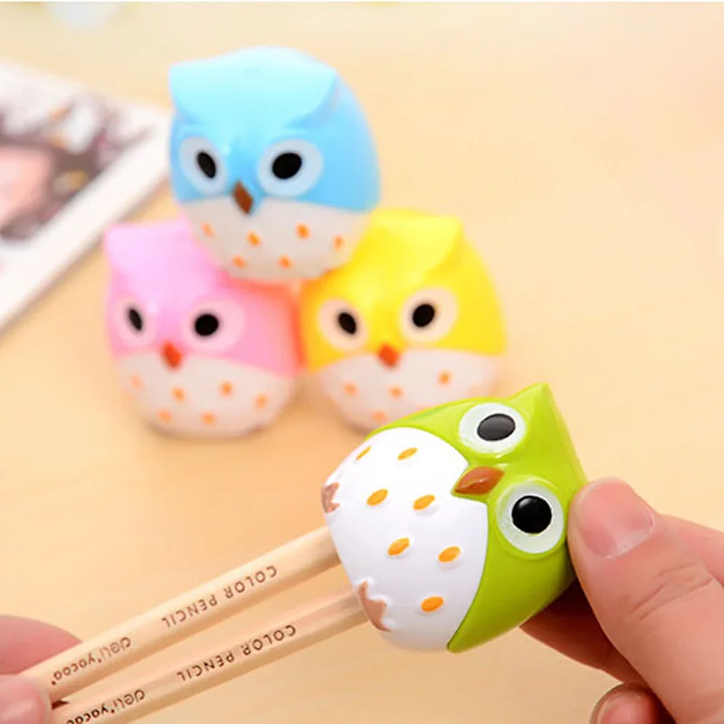 1 шт. 4 цвета Kawaii для карандаша в виде совы точилка большого мультфильм карандаш