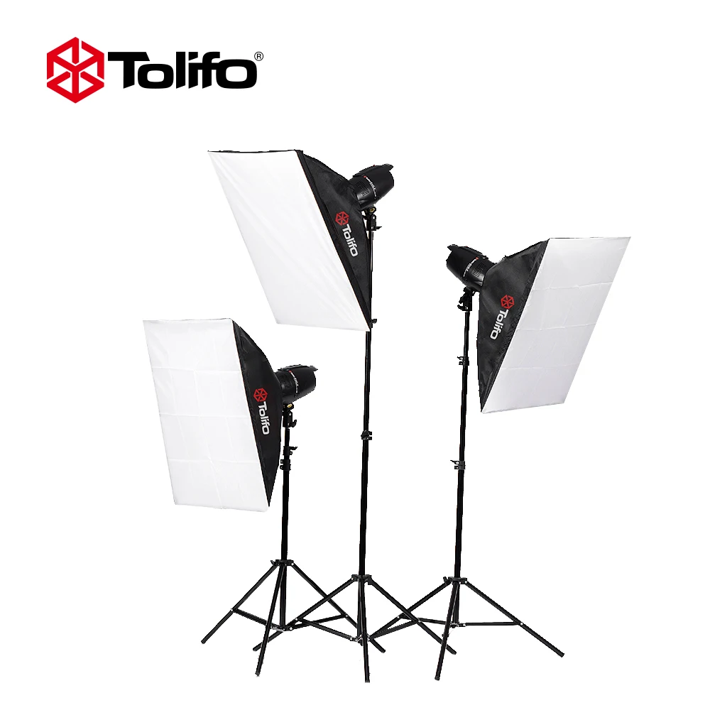 Комплект освещения для фотостудии Tolifo с 3 * EG250B/3 Световая подставка/3 Мягкая