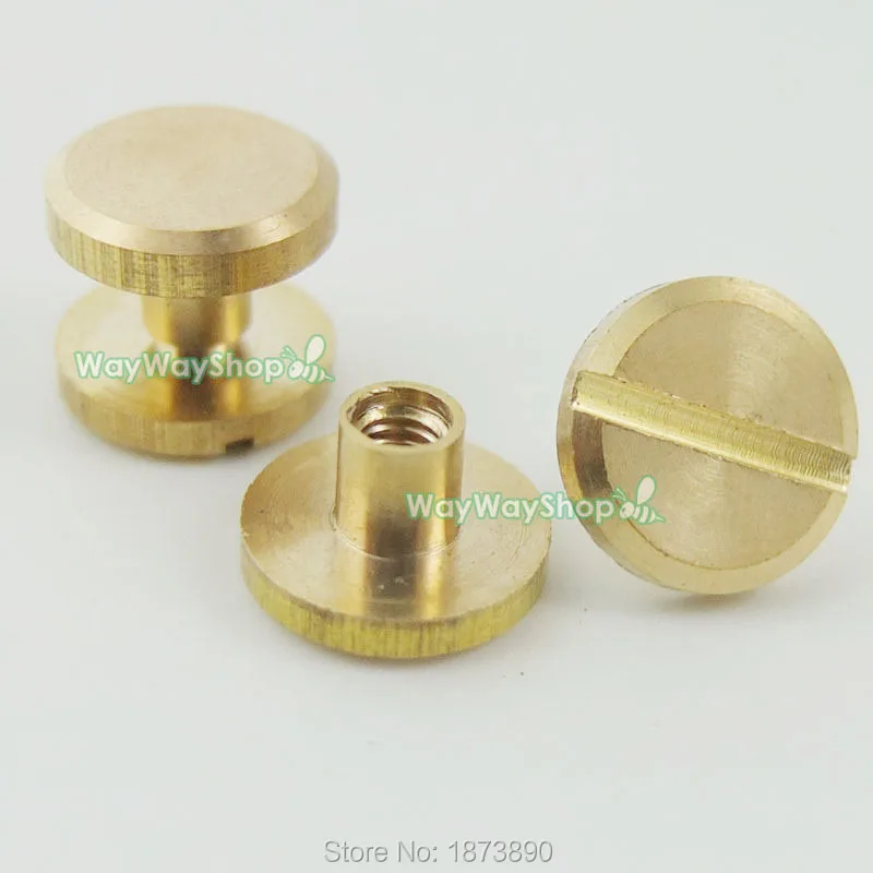 25 шт. твердые латунные кнопки для винтов 4 6 8 10 12 15 мм