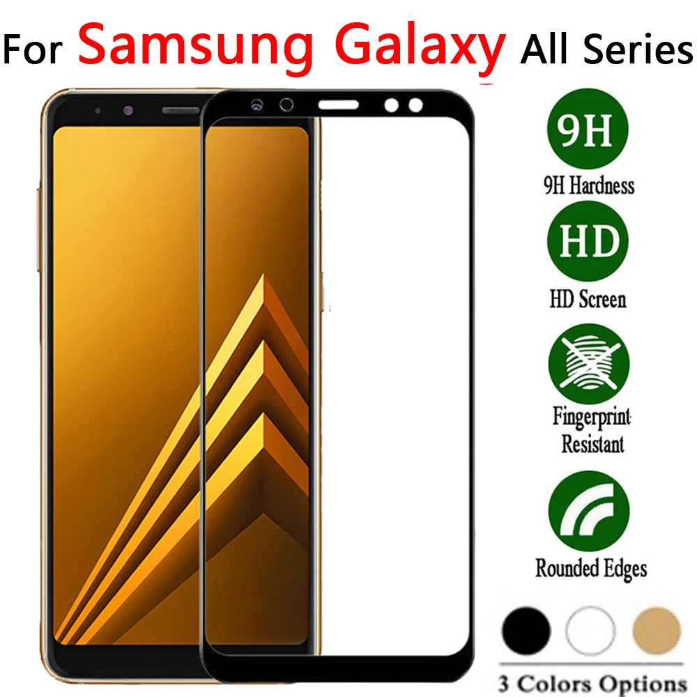 Защитное стекло для samsung a 7 2018 закаленное galaxy a7 a5 a6 a8 plus j4 j6 samsug tremp glas safety 8 6