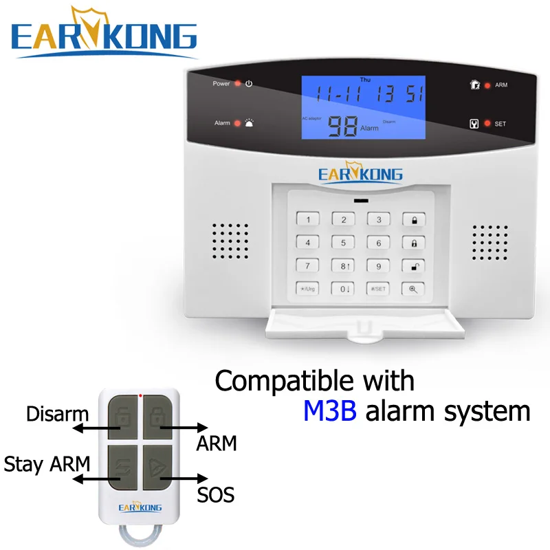 433MHz Wireless Remote Controller Big Button For Our M3B / WPG PG103 W2B G 18 Alarm System Home Burglar | Безопасность и защита