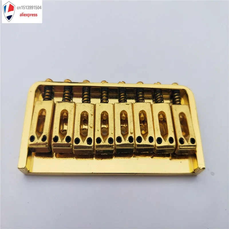 

8 String Fixed Type Bridge Saddle For Electric Guitar Parts w/ Wrench Screw Color Golden