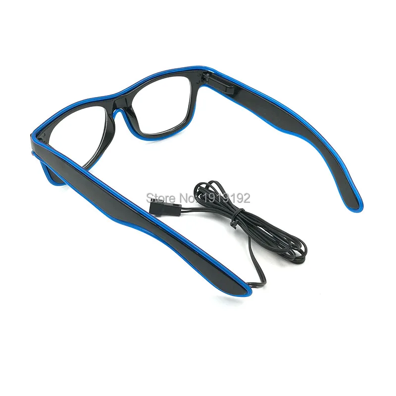 Очки el со звуковым управлением прозрачные линзы модные неоновые очки