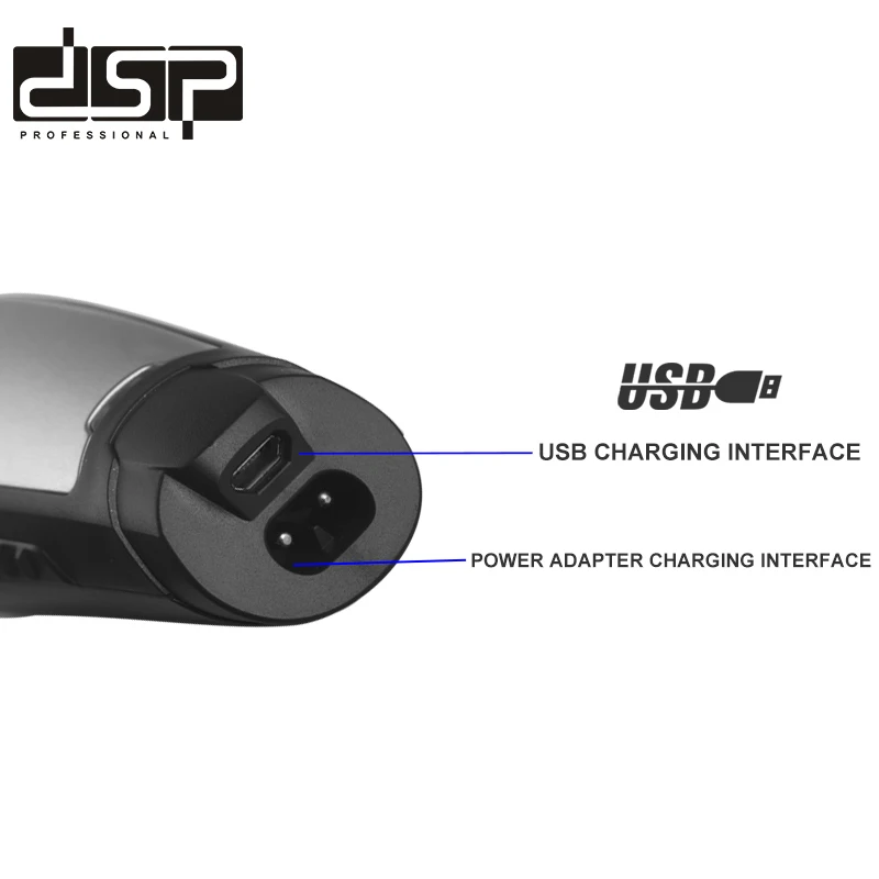 DSP Professional Salon Haircut Hair Clipper hair trimmer Mute Rechargeable USB Portable Efficient 220-240v 50/60Hz | Бытовая техника