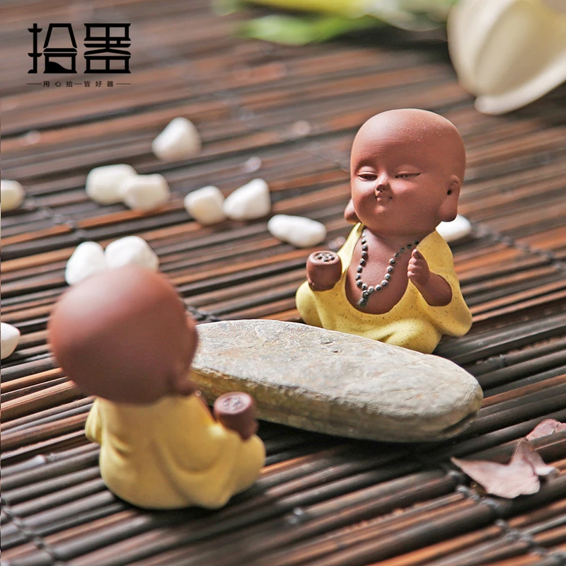 Исин керамический Фиолетовый Глиняный маленький монах чайный набор для домашних