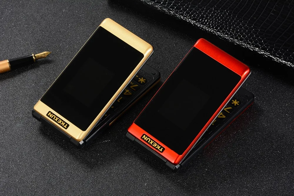 Двойной экран флип-телефон TKEXUN G300 2,6 дюймов MP3 MP4 один клавишный циферблат телефон большая русская клавиатура старый человек Мобильный телефон PK X9 X6