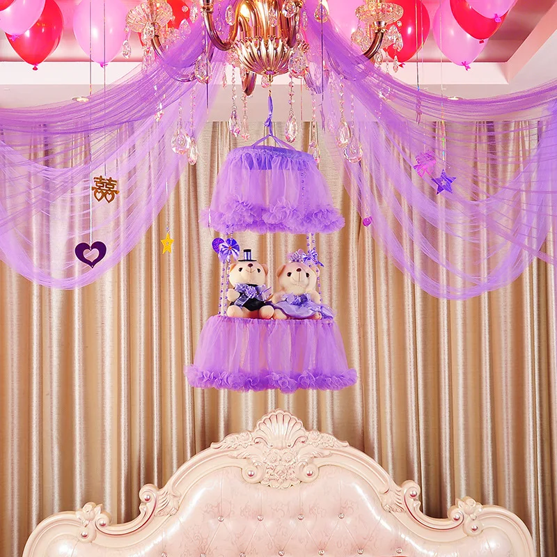 8M Wedding Stair Decoration Tulle Yarn Flower Balls Artificial DIY Decorative Room Veils Crafts for Festival Party Decor | Дом и сад