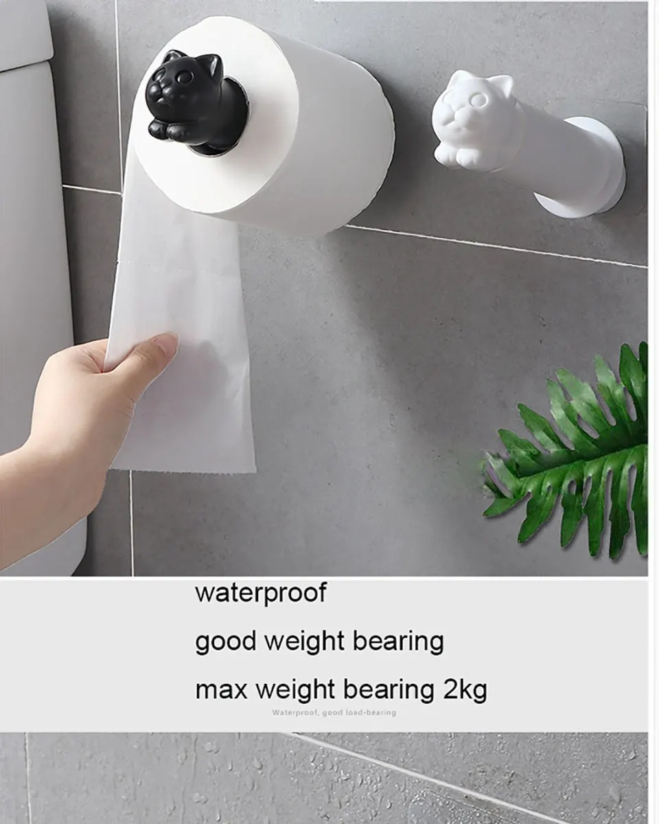 New Cute Toilet Paper Rack Collection Rack Household Toilet paper Mounting Rack Plastic Tissue Rack Toilet Paper Roll