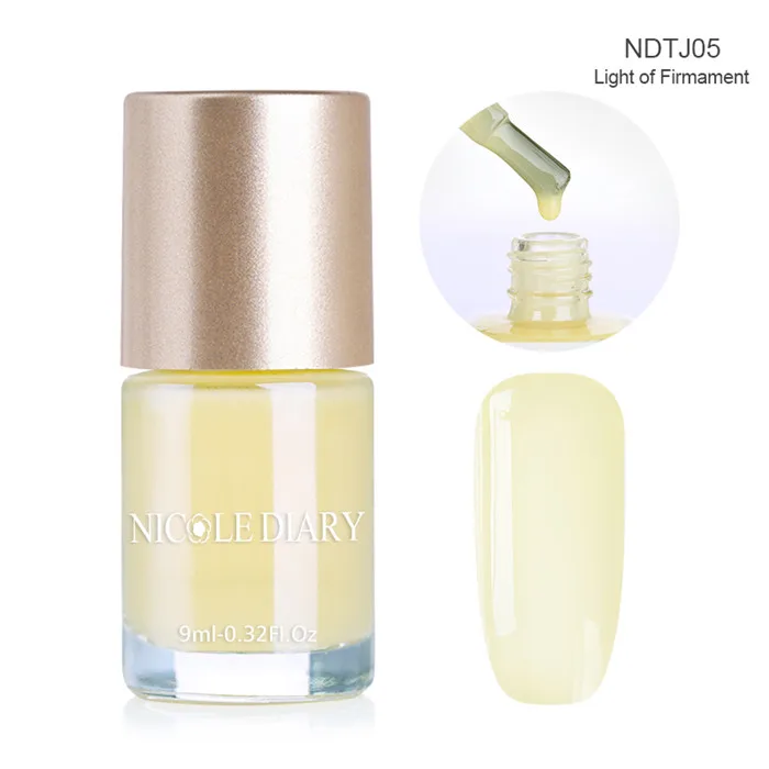 Jelly NDTJ05 NICOLE DIARY 9ml Nail Polish Chameleon Metallic Jelly Holographic Polish Shiny Flakies Sequins Manicure Nail Art Lacquer Varnish - Цвет: Jelly NDTJ05
