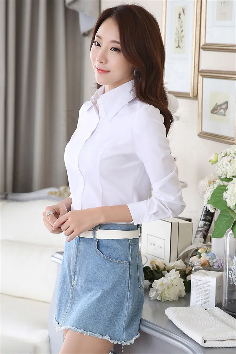 Женские весенне летние топы 2017 шифоновая блузка с длинным рукавом женские