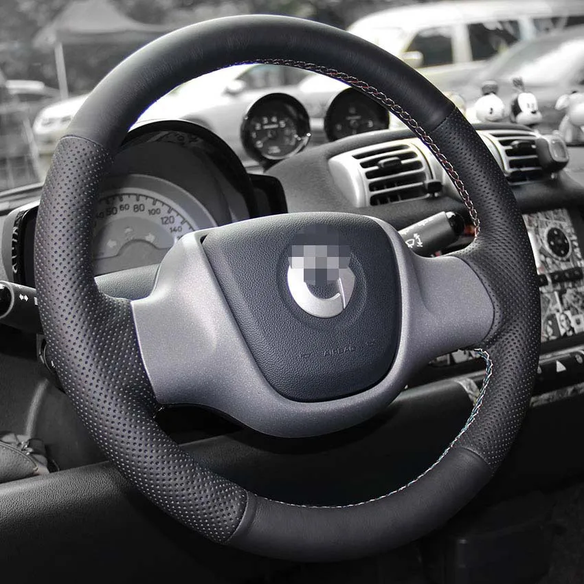 

Чехол для Benz SMART Mercedes-benz чехол на рулевое колесо сделай сам из натуральной кожи Прошитые Чехлы для рулевого колеса автостайлинг