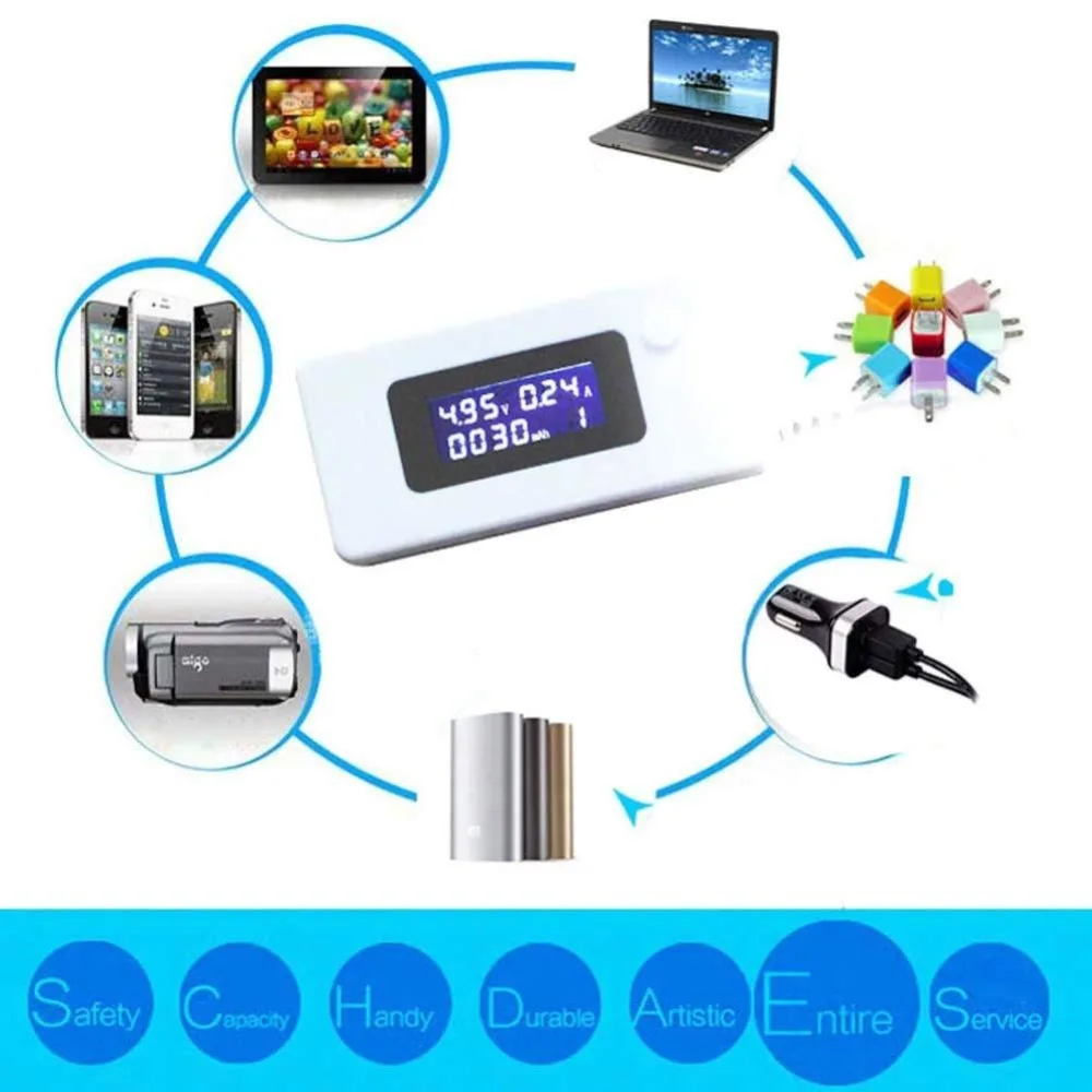 USB тестер 3 7 в с жк дисплеем Micro USB|Измерители напряжения| |