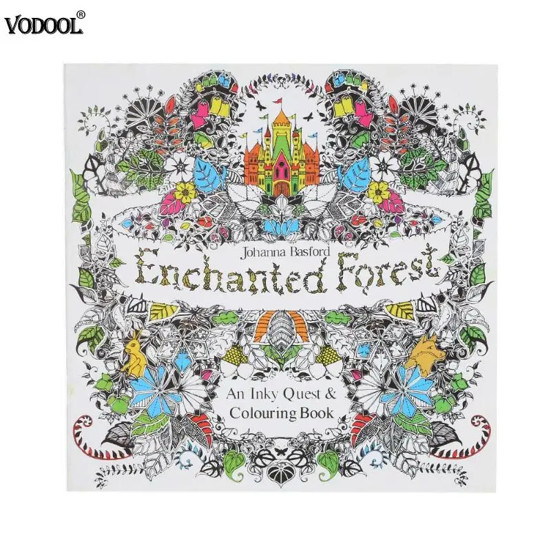 Модные детские носки ручной росписью раскраски книга Secret Garden Рисование Живопись на холсте книга для Давление удаления картина Бумага - Габаритные размеры: Enchant Forest