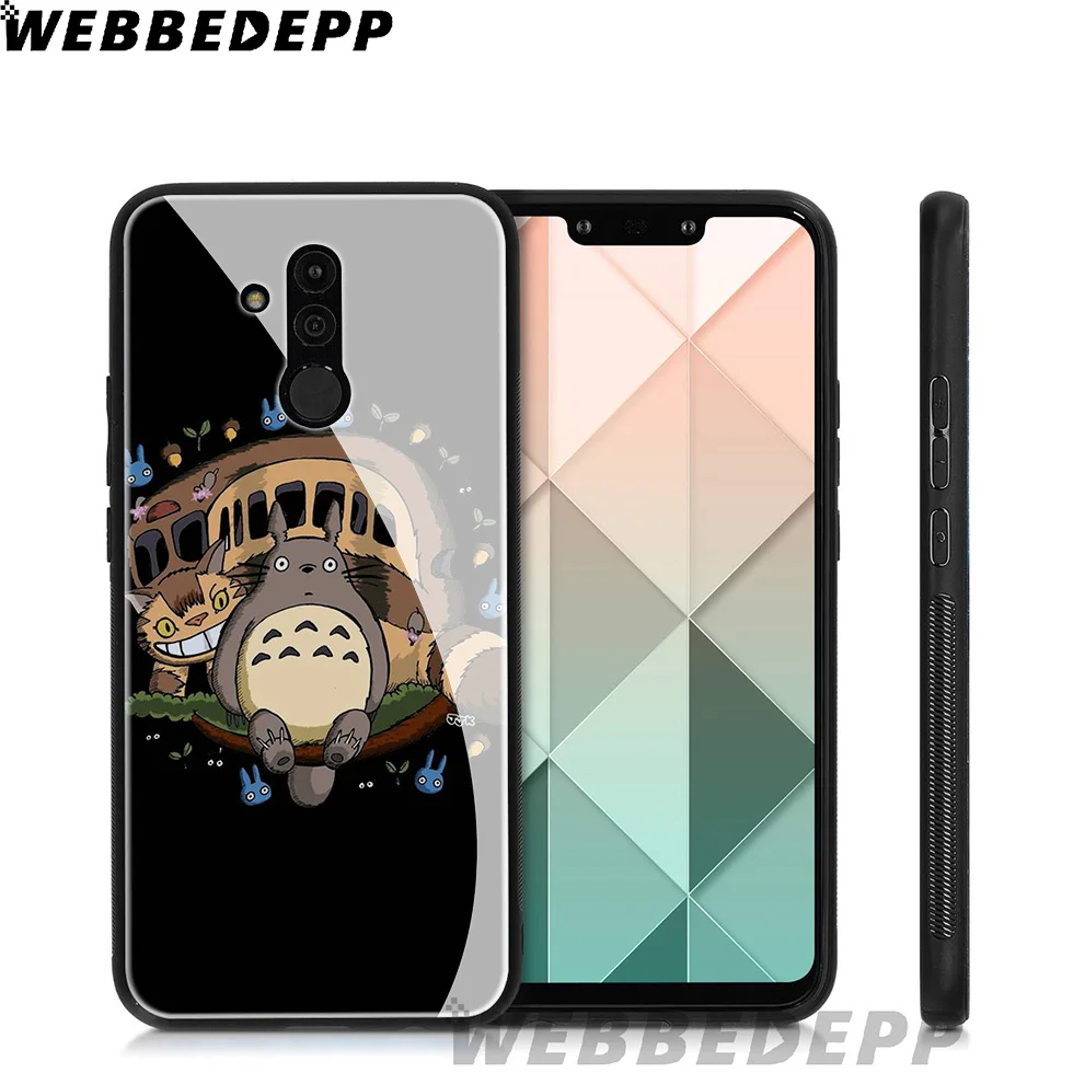 Чехол из закаленного стекла WEBBEDEPP My Neighbor Totoro для Huawei Mate 20 P20 P10 P Smart 2019 2018 &amp Honor 10 9 8X