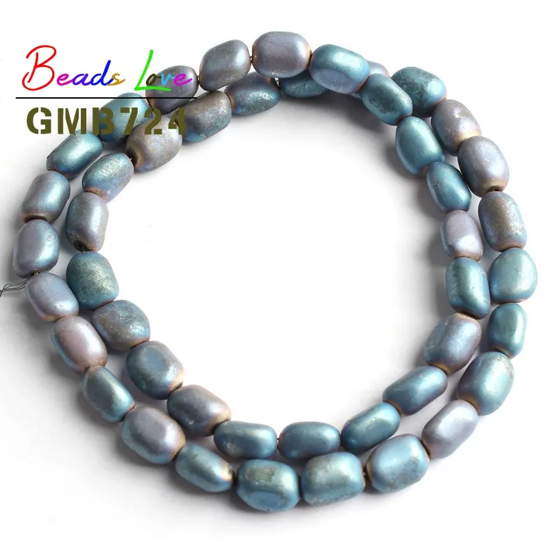 8-11mm Irregular Matte Natural Hematite Stone Spacer Beads for Jewelry Making Diy Bead Bracelet Necklace Jewellery 15 Inches | Украшения и