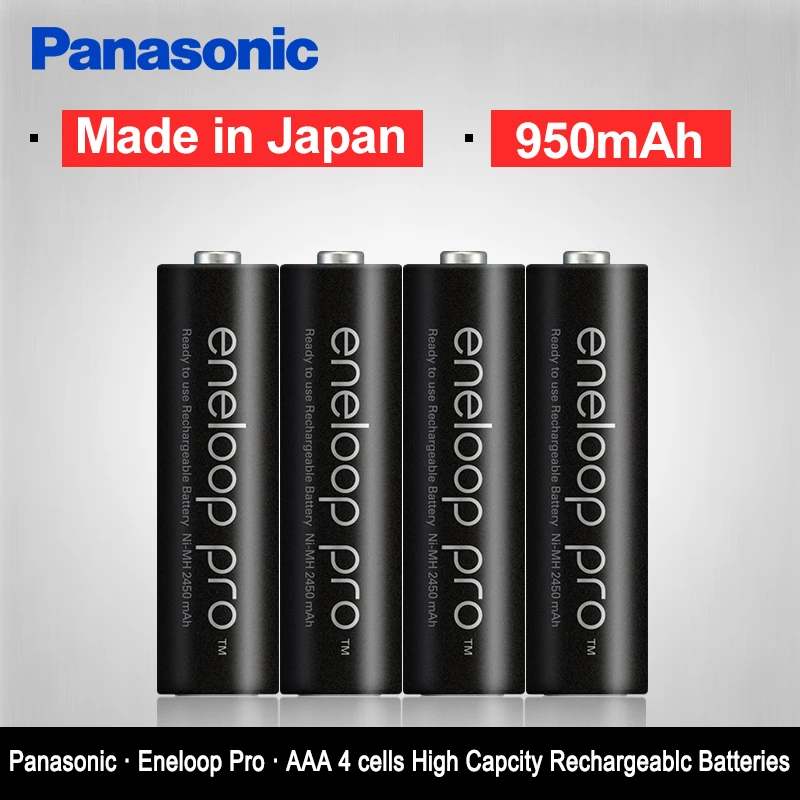 Оригинальный Panasonic Eneloop 4 шт./лот AAA предварительно заряженные аккумуляторные