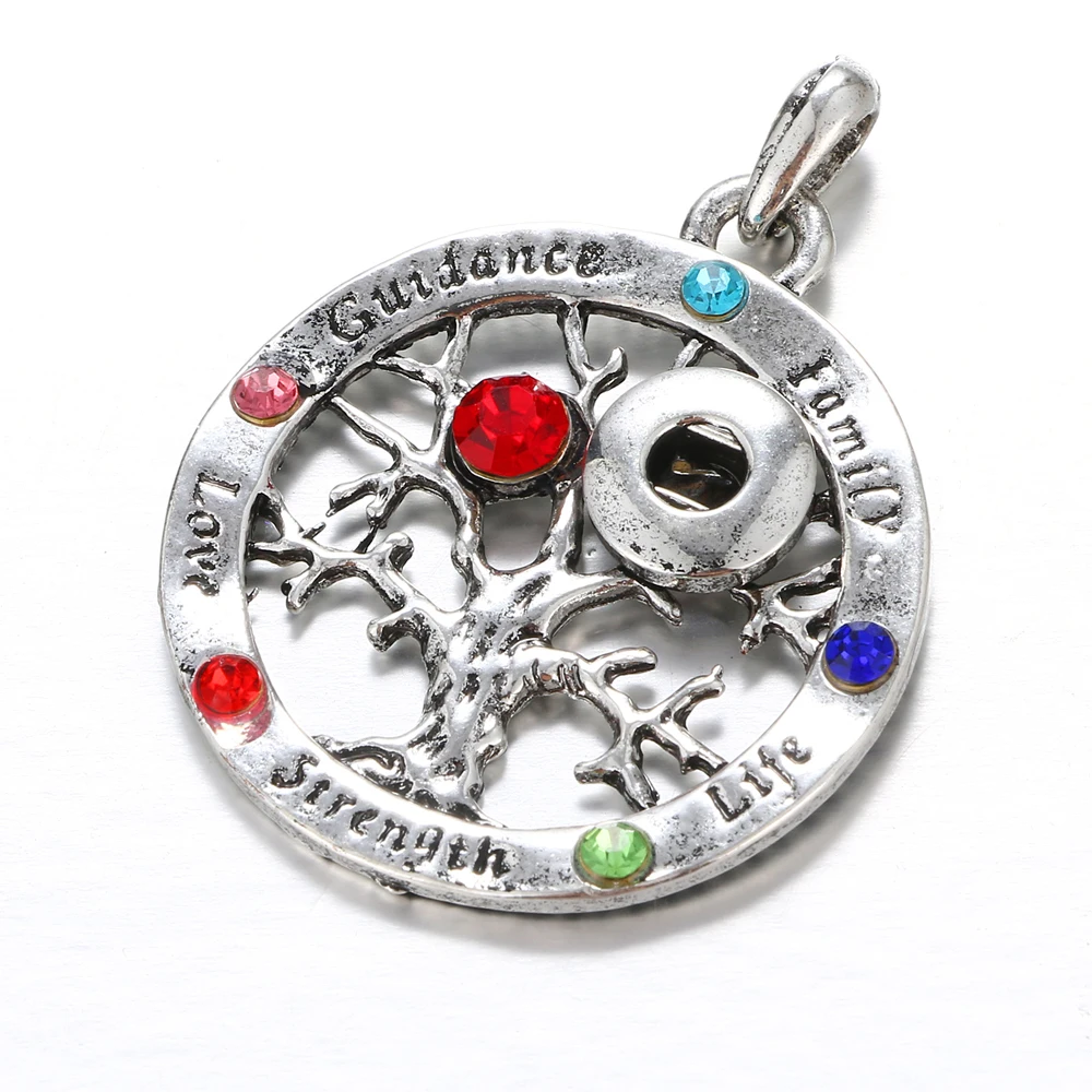18mm Metal Life Tree Snap Buttons Pendant Women DIY Pendants Accessories Jewelry fit Necklace | Украшения и аксессуары