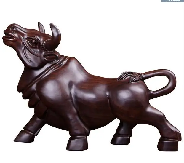 

black sandalwood OX Ebony carved cow furnishings Wall Street soaring bull Ebony Wood furnishings rosewood Handmade sculpture