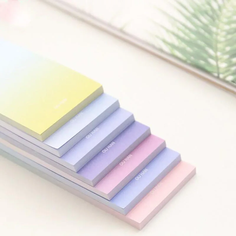 

Kawaii Memo Pads Gradient Color N Times Post Message Note Pad Notebook Paper Can Tear Calendar Office School Supplies Stationery