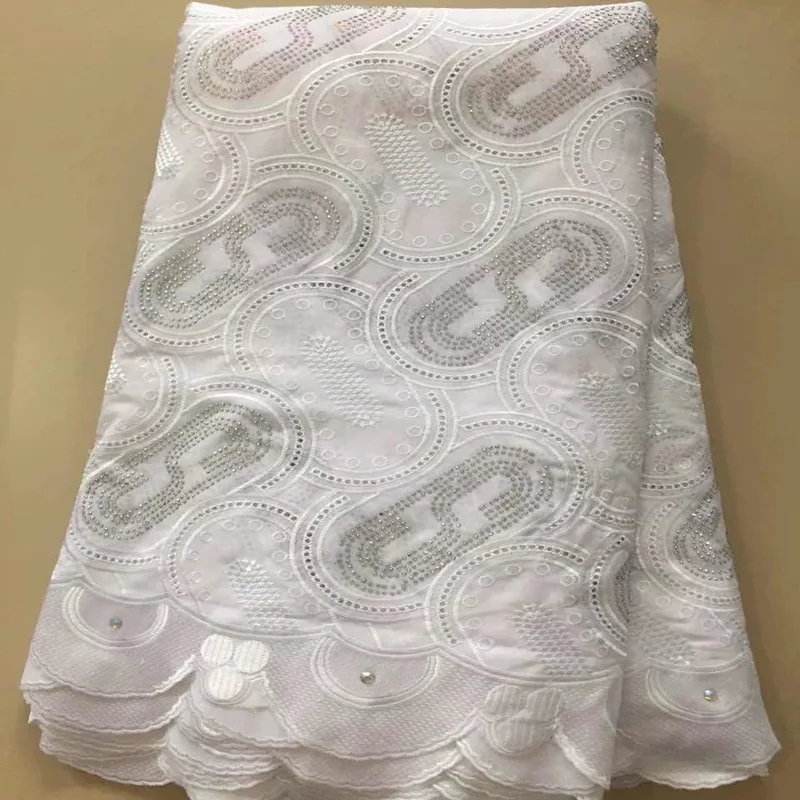 Wholesale price afrcian swiss cotton lace fabric with stones nigerian fashionable voile juan10190 | Дом и сад