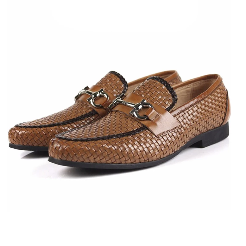 Men Loafers Leather Genuine Designer Slip On Mens Loafer Shoes Black Tan Italian Brand Dress Moccasins | Обувь