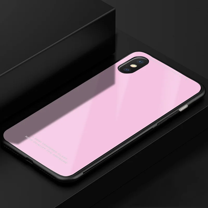 Y-ZU телефона чехол для iPhone X закаленное стекло рукой оболочки силиконовый край