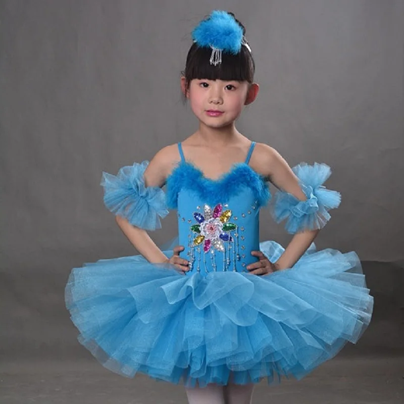 Белый лебединое озеро балет костюмы трико для гимнастики девочек перо