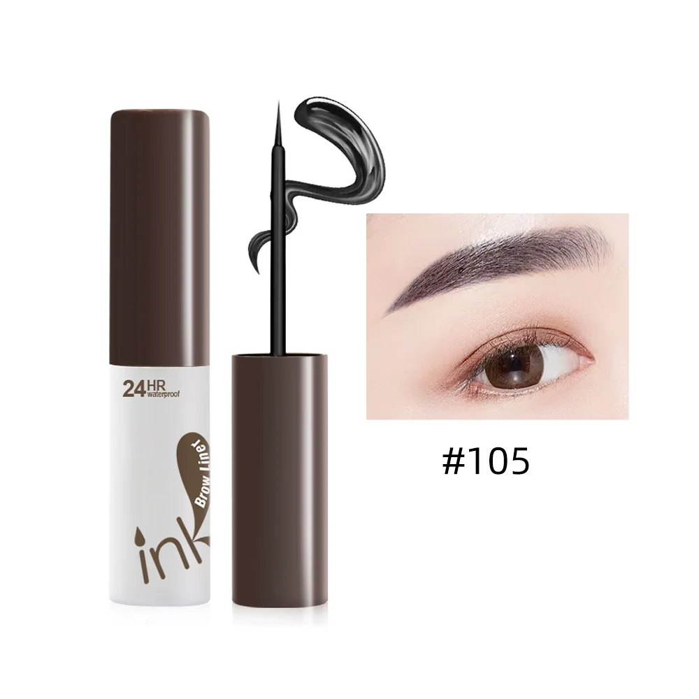 105 grey Music Flower 5 Color Liquid Brow Liner Eyebrow Gel Tattoo Eye Brow Tint Waterproof 24H Long Lasting Dye - Цвет: 105 grey