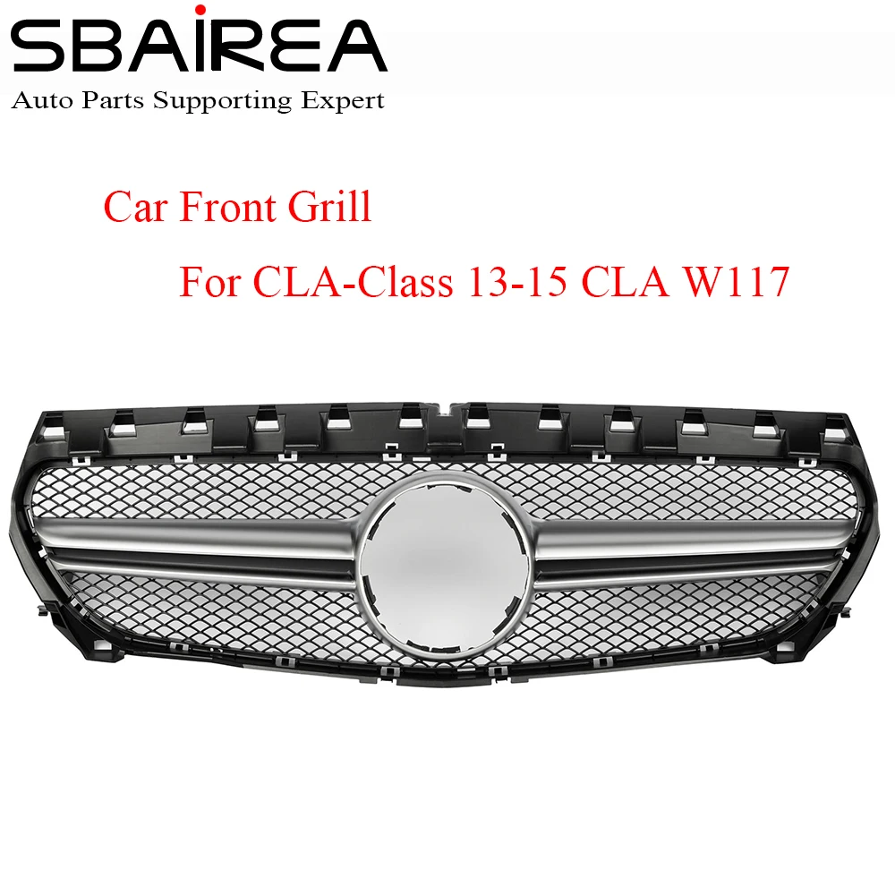 

Передняя решетка SBAIREA для автомобилей Mercedes Benz W117 AMG, решетка C-class CLA45 Cla180 Cla200 Cla260 Cla300 2013-2015, решетка для гоночных автомобилей