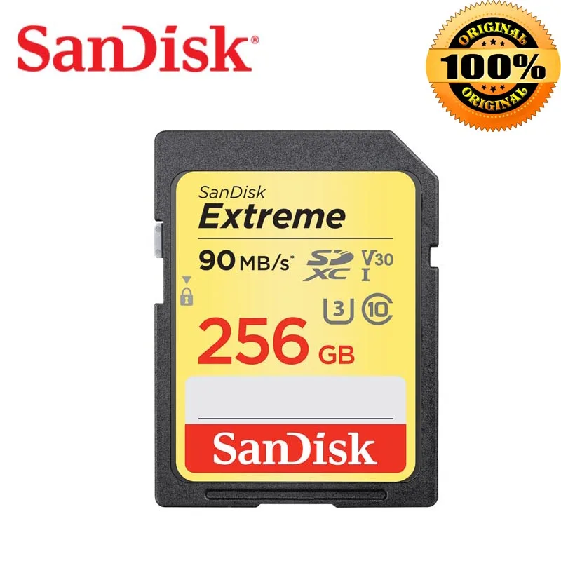 SanDisk Extreme SD карта SDHC/SDXC памяти 32G точечная sd 64G cartao de memoria 128GB U3 класс 10 90 МБ/с. для