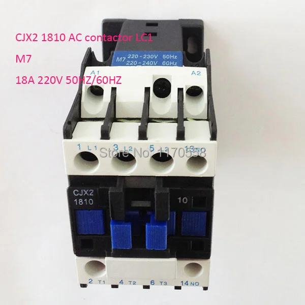 

high quality CJX2 1810 AC contactor LC1 18A 220V 50HZ/60HZ