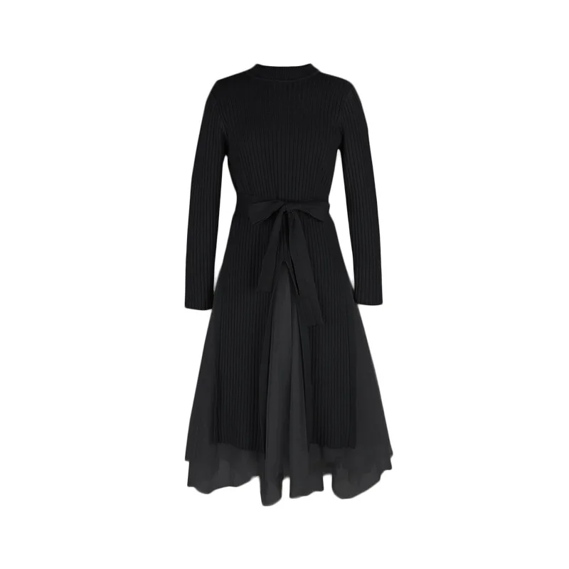 

2 Piece Set Women 2019 Two Piece Outfit Winter Fashion Cardigan Knitwear Long Sleeve Sweater Woman Pullover+mesh Grey Midi Skirt