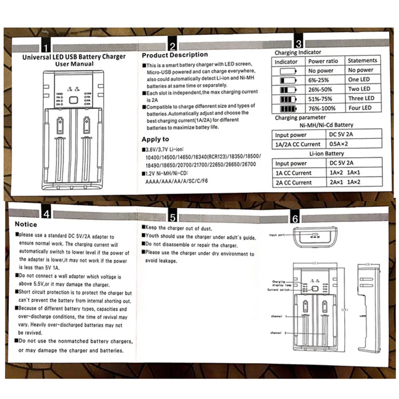 NEW EAIEP-Q2 1.2V 3.7V 3.2V 3.85V A/AAA 18650 18350 26650 10440 14500 16340 Li-ion NiMH battery smart charger | Электроника