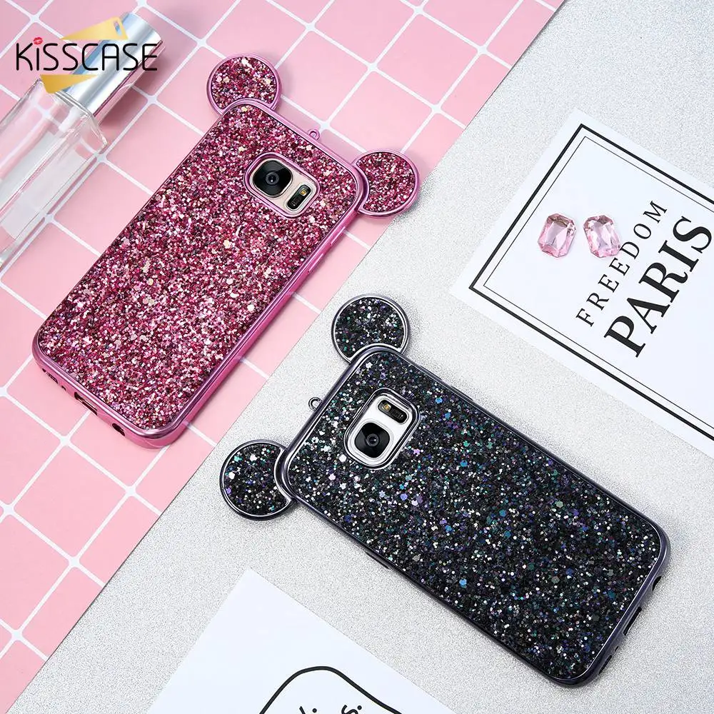Корпус для KISSCASE Samsung Galaxy S8 Plus S6 S7 Edge Mickey Mouse Плакировочная рамка edge |