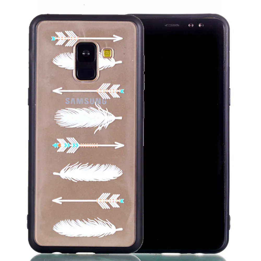 Прозрачный дурмана и чехлы для телефонов с рисунком &quotдля samsung A8 2018 мягкий
