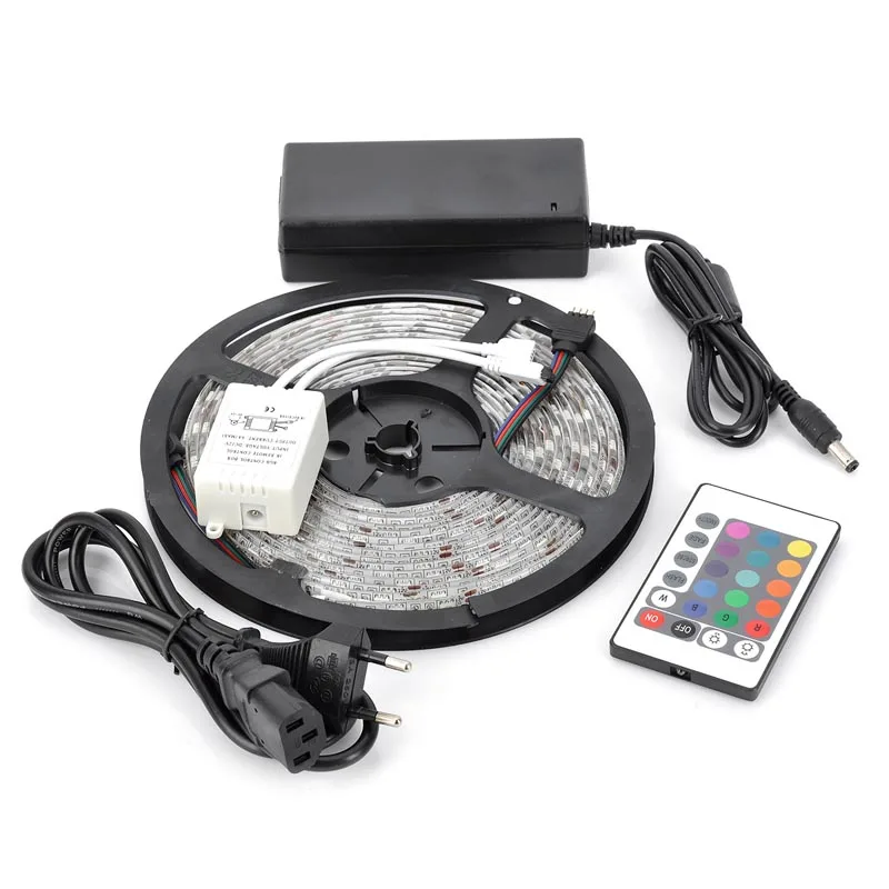 SMD 5050 RGB Светодиодные ленты светильник 5 м 300 светодиодный от постоянного тока 12 V
