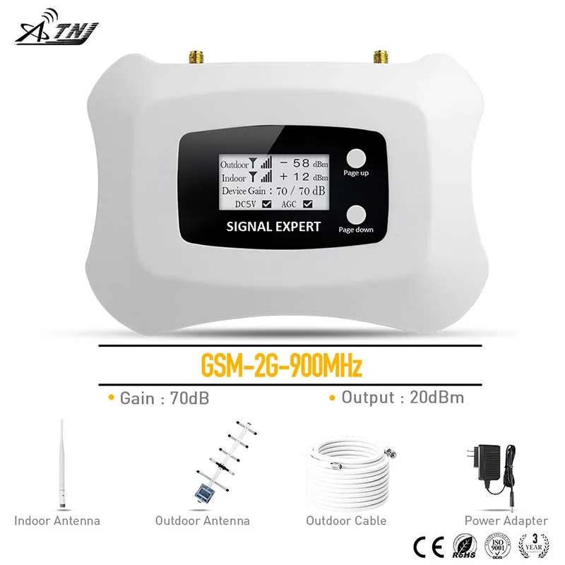 Мощный! GSM 900mhz Ретранслятор 2G Мобильный усилитель сигнала с антенной yagi и penholder