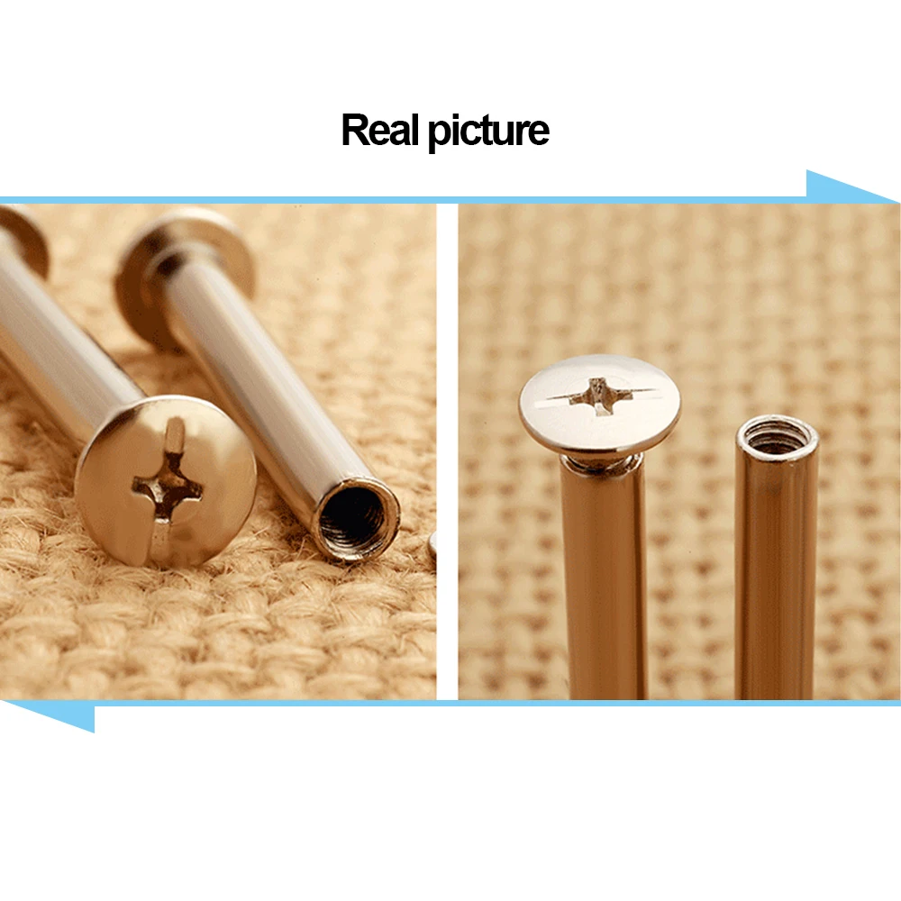 

20pcs M5*6/8/10/12/15/18/20/25/30 Nickel Plated Chicago Screws,Cheap Snap Rivet Books Butt Screw, Photo Album Binding Screw