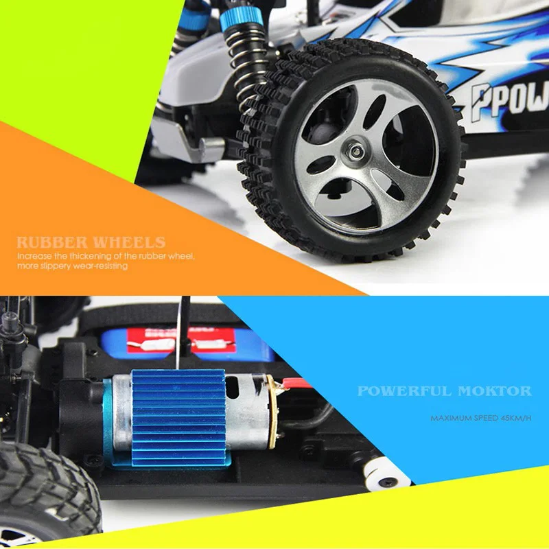 Wltoys A959 обновленная версия RC автомобилей 1/18 масштаб 4WD 2 4 г Электрический RTR