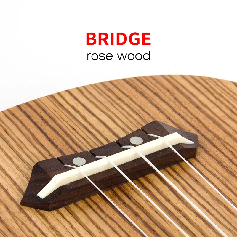 Укулеле Kmise сопрано 21 дюйм Zebrawood Uke 4 струны Гавайская гитара музыкальные