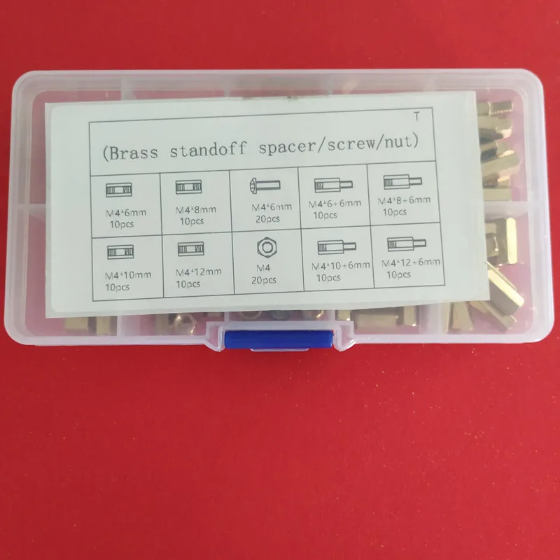 120 шт. M4 Шестигранная гайка винт с прорезями латунная резьба опора PCB PC