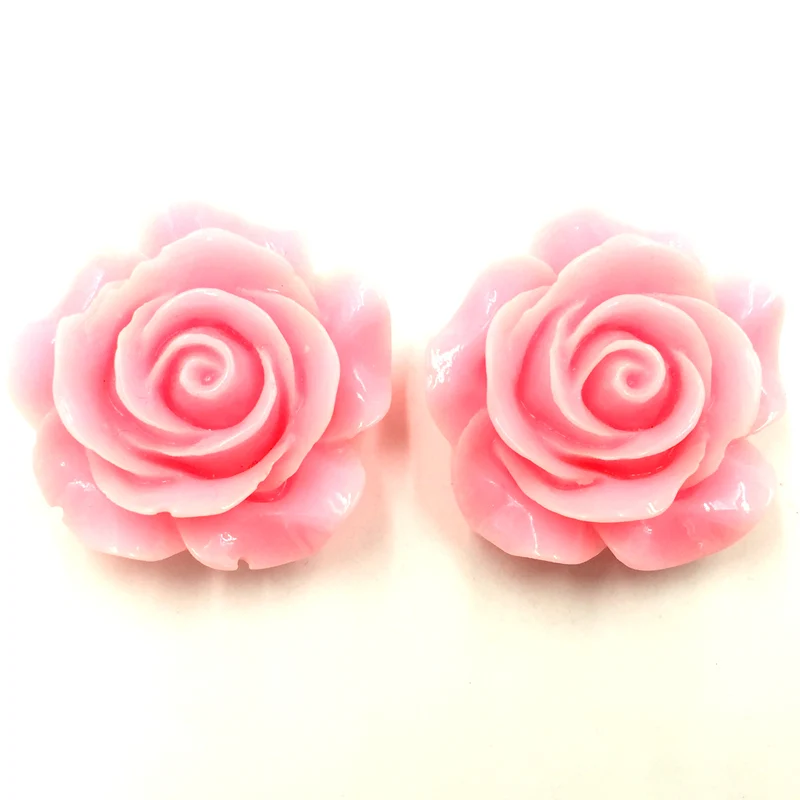 20 шт конфетный цвет розовый цветок из смолы Флер купольное уплотнение Cameos