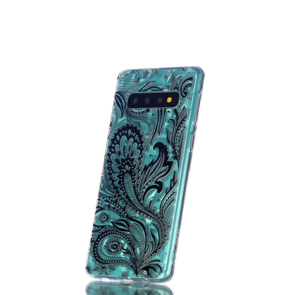 Мягкий силиконовый чехол с 3D алмазным дизайном для Samsung Galaxy S10 Plus S10e + прозрачные